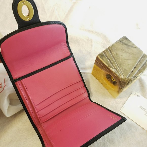 NEW Coach Black Smooth Leather Wallet - Picture 4 of 8